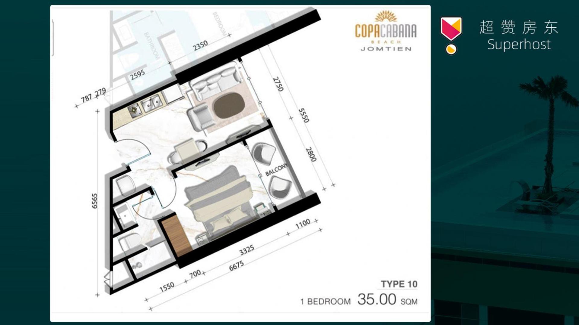 The Astra Sky River Apartment Джомтиен Бийч Стая снимка